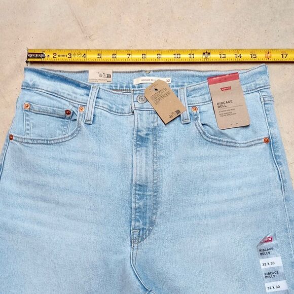 NWT Levi's Ribcage Bell Bottom Jeans Women's 32x30 High Rise Y2K Grunge 90s - Picture 10 of 11